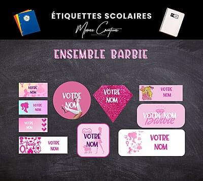 Étiquettes thématique Barbie