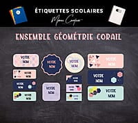 Étiquettes thématique Corail Étiquettes thématique Corail