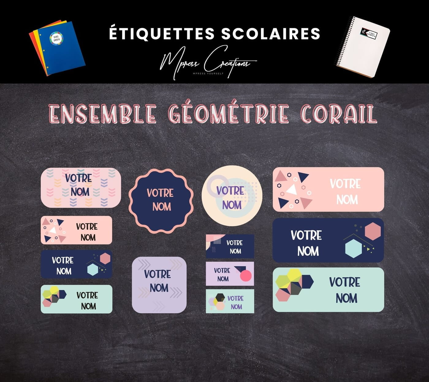 Étiquettes thématique Corail Étiquettes thématique Corail