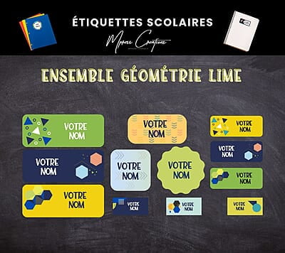 Étiquettes thématique Géométrie Lime