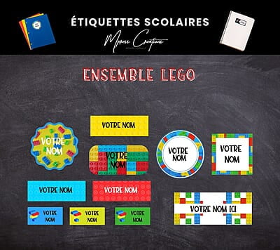 Étiquettes thématique Lego