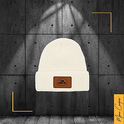 Tuque Beanie Accent - Patch en cuir