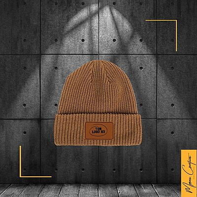 Tuque Beanie Accent - Patch en cuir